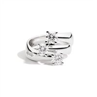 Anello trilogy Recarlo R02TY677/060-16 in oro 18k e diamanti naturali Donna  - R02TY677/060-16
